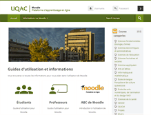 Tablet Screenshot of moodle.uqac.ca