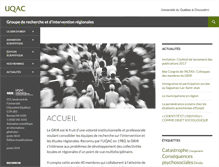 Tablet Screenshot of grir.uqac.ca